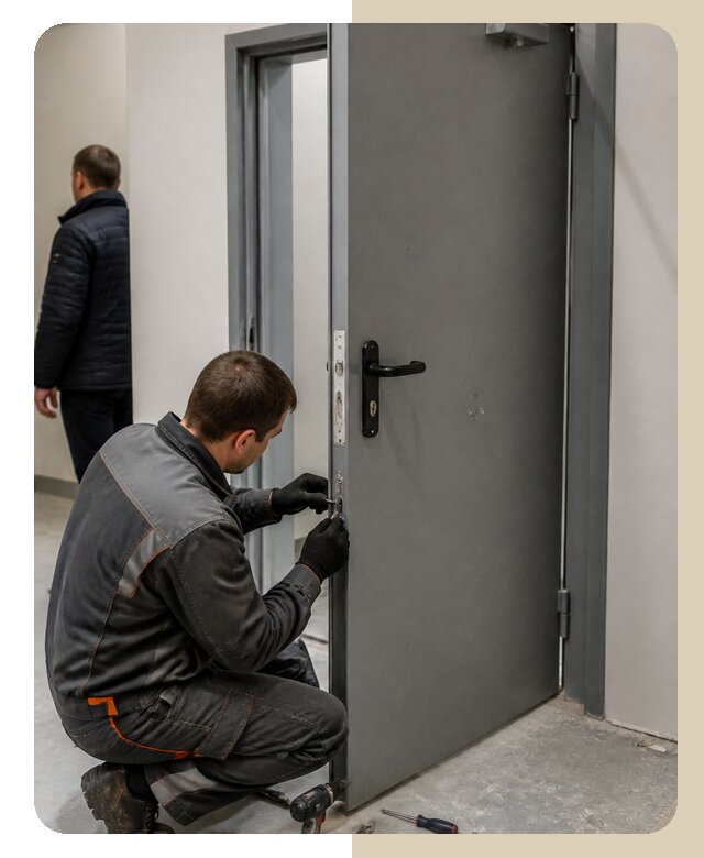 Ремонт противопожарной двери в Вятских Полянах по цене 6598 р. | Дверной